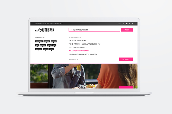 EatSouthBank Website Search